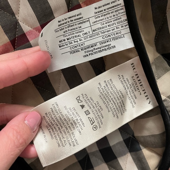 Burberry Quilted Thermoregulated Jacket in Black Colour - Picture 9 of 12